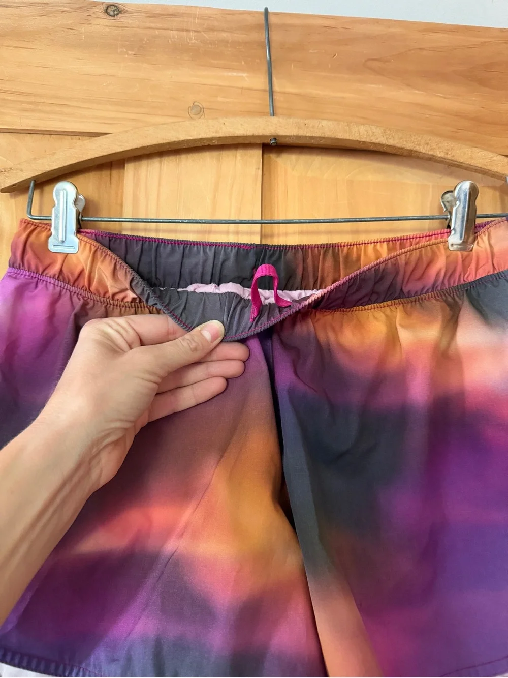 Old Navy Women's Tie-Dye Athletic Shorts - Purple & Orange - Picture 2 of 4
